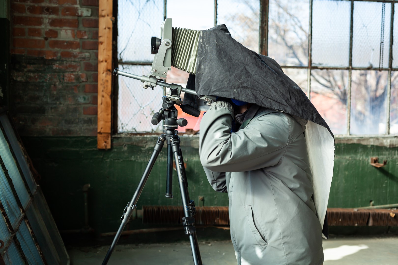 Large Format Camera On Tripod