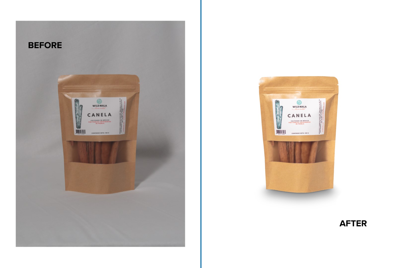 Product Photo - Before and After - Mexican Cinnamon