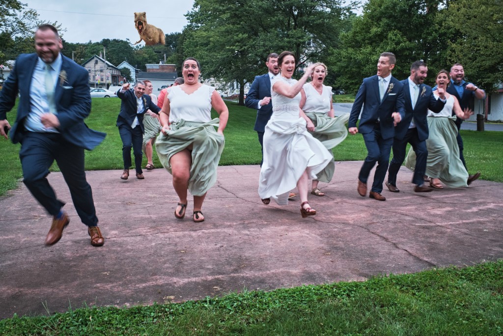Remarkable and Fun Group Wedding Photo